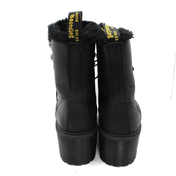 Doc Martens Leona Women's Platform Chunky Leather Boots Chunky Heel US Size 5 - Picture 3 of 7